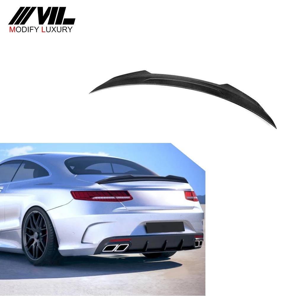 Dry Carbon Fiber Car Spoiler for Mercedes Ben-z S Class W217 C217 S63 2-Door 2015-2020
