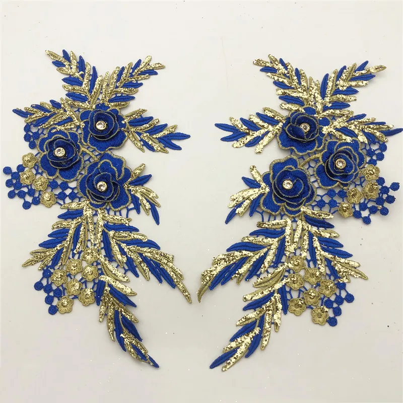 Blossom Flower Applique Clothing Embroidery Patch Sticker Iron On Sew Cloth DIY Fabric Badge Stickers for Clothing Jeans