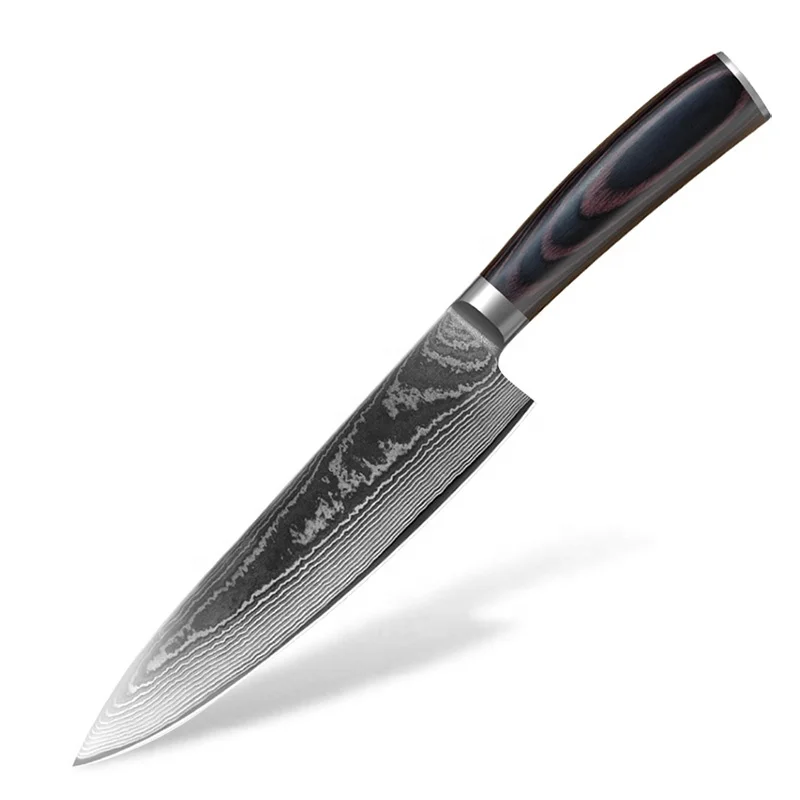 Exclusive Customized Chef Knife 8 Inch Damascus Steel VG10 Japanese Kitchen Knife With Pakka Wood