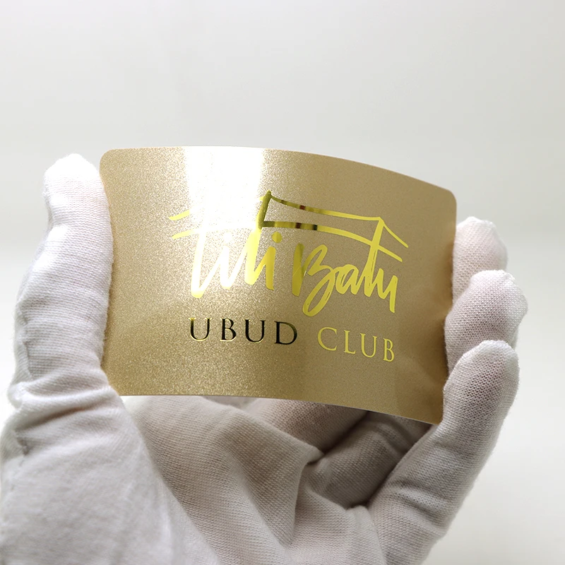 Luxury Golden PVC Laser Hot Stamping VIP Membership Loyalty Plastic Business Cards