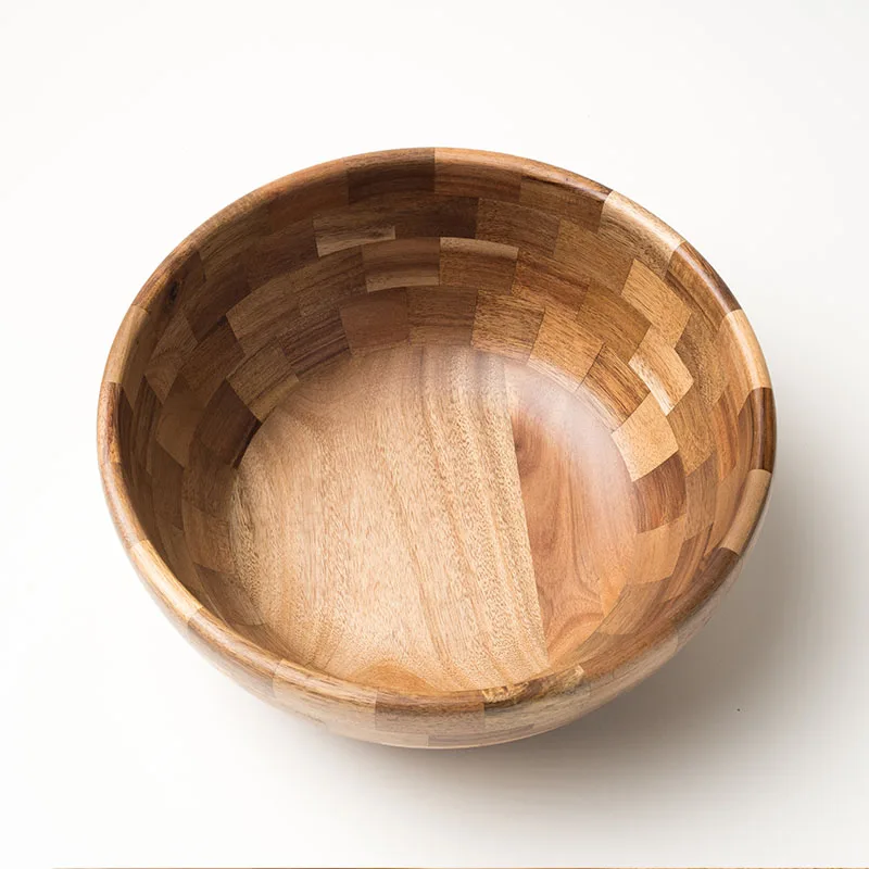 Eco-Friendly Wholesale Factory Direct Wooden Tableware Bowl Polished Technique Not Fragile Salad Bowl Ice Cream Bowl
