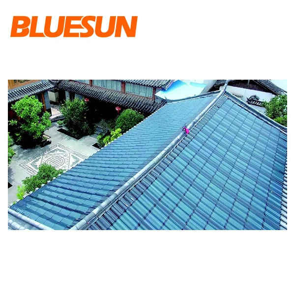 Bluesun 2022 new stylish 30w 40w 50w solar roofing tiles mounted roof for home high quality cheap price