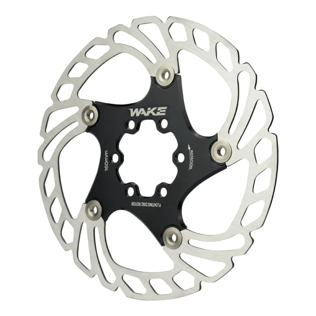 Floating Heat Dissipation 160mm Mountain Bicycle Disc Brake Disc with 6 Bolts MTB Road Bike Brake Disc WAKE Bicycle Brake Rotor