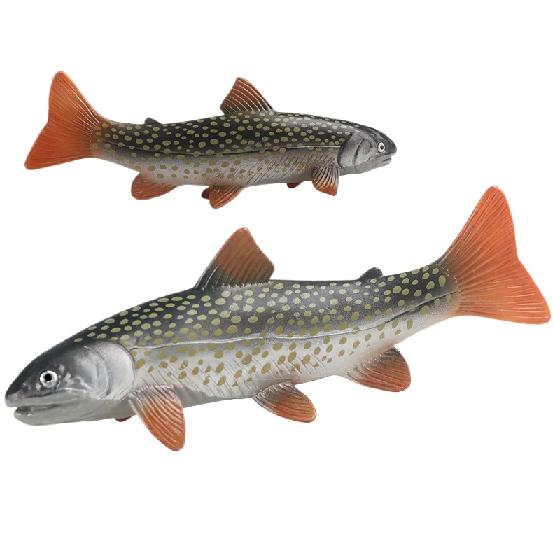 yxs simulation tropical ocean sea fish model toy Rain red white point salmon home aquarium