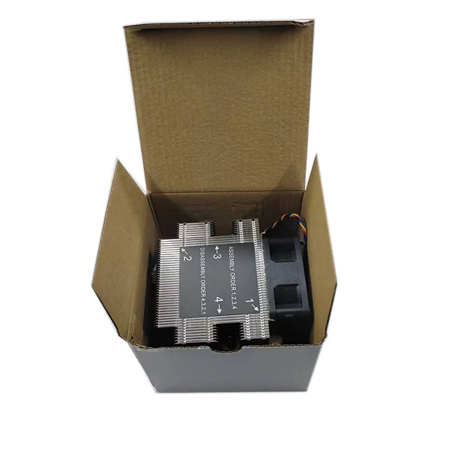 Hongyi Supermicro SNK-P0068AP4 2U LGA3647 Square active CPU cooler heat sink LGA 3647 server heatsink radiator with 4pin PWM fan