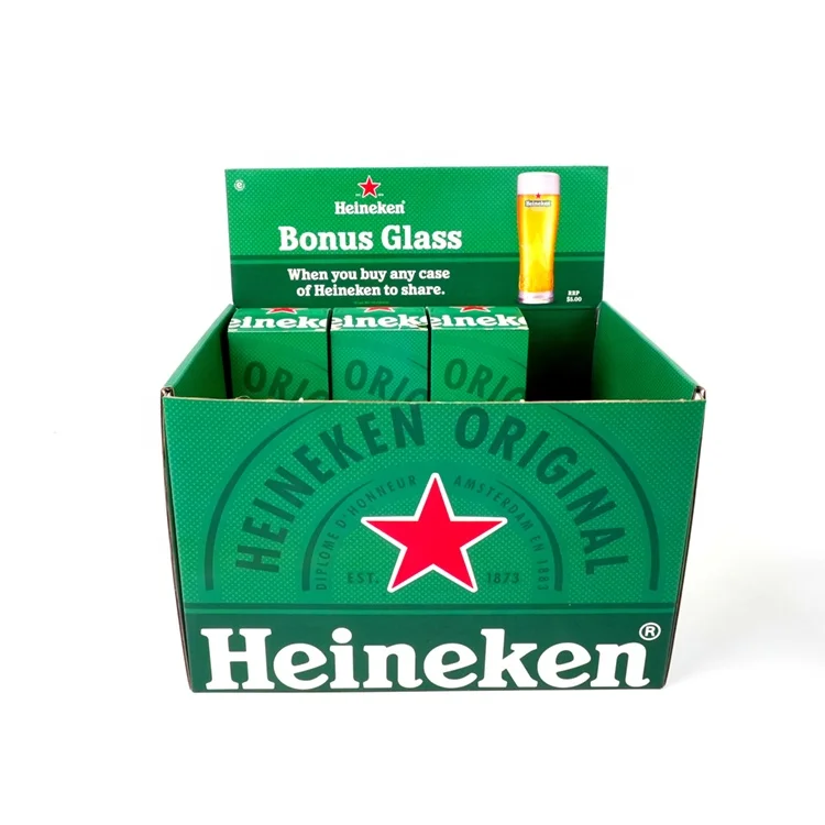 Customized premium cardboard boxes for beer beverages display box with custom LOGO design