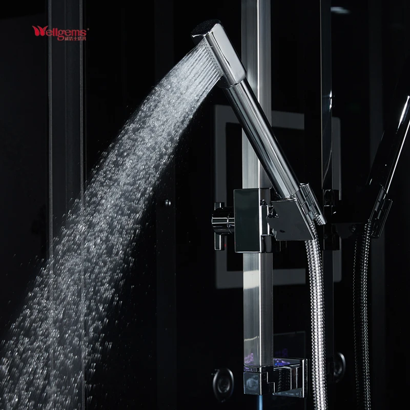 Black Modern 2 Persons Steam Sauna Room Massage Bath Shower Steam Room Cabin Combination Wet Steam Bath Room For Home Hotel