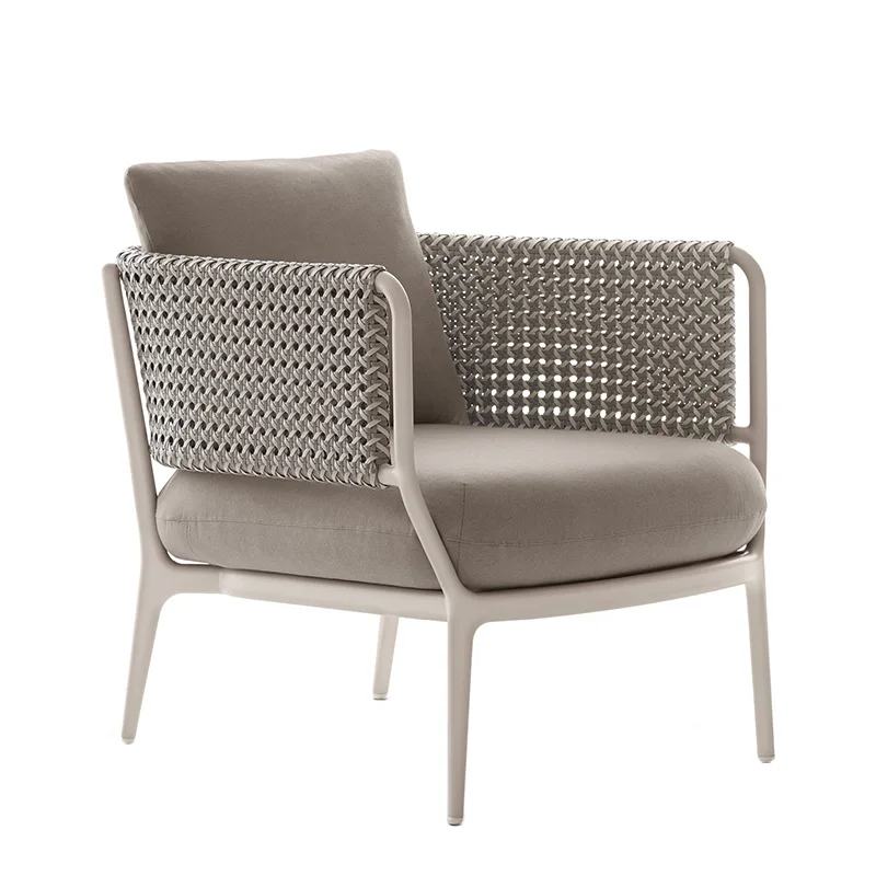 Nordic style outdoor sofa chair courtyard garden waterproof hotel beach furniture