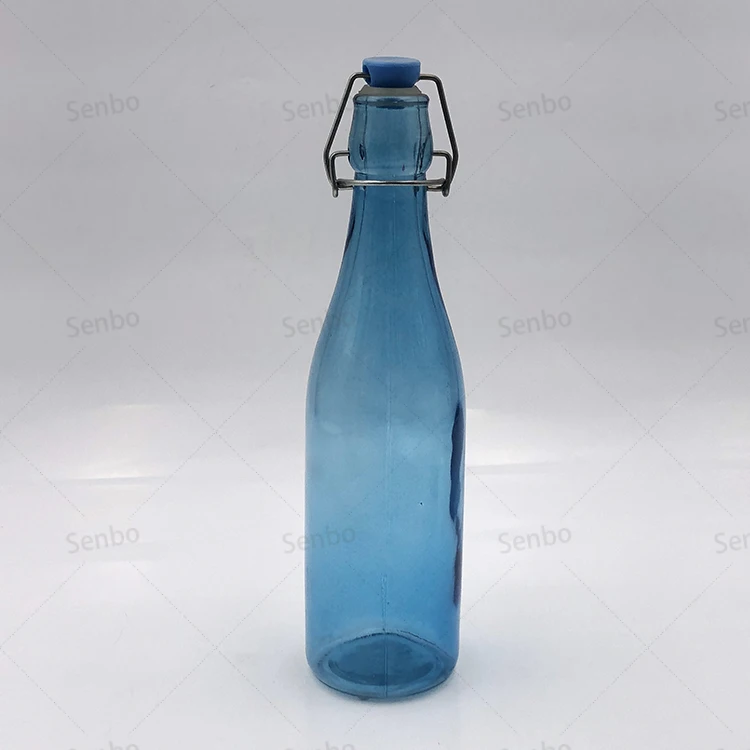 Amazon Hotsale Leak Proof Cap Swing Top Clear Glass Water Bottles with Flip Top for Beverages Vinegar Kombucha Beer Water Soda
