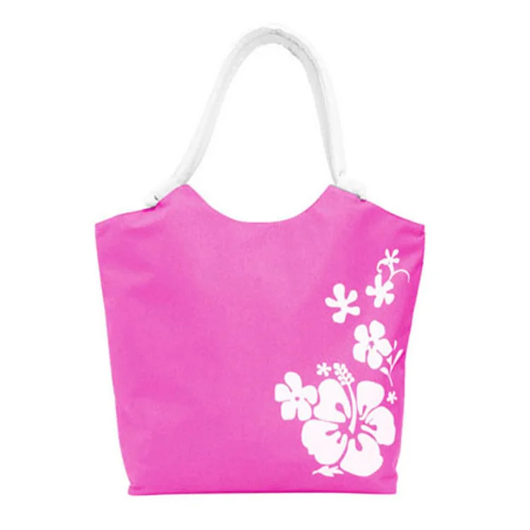 Wholesale ECO flower custom design reusable cheap washable tote grocery beach bag promotion shopping bag