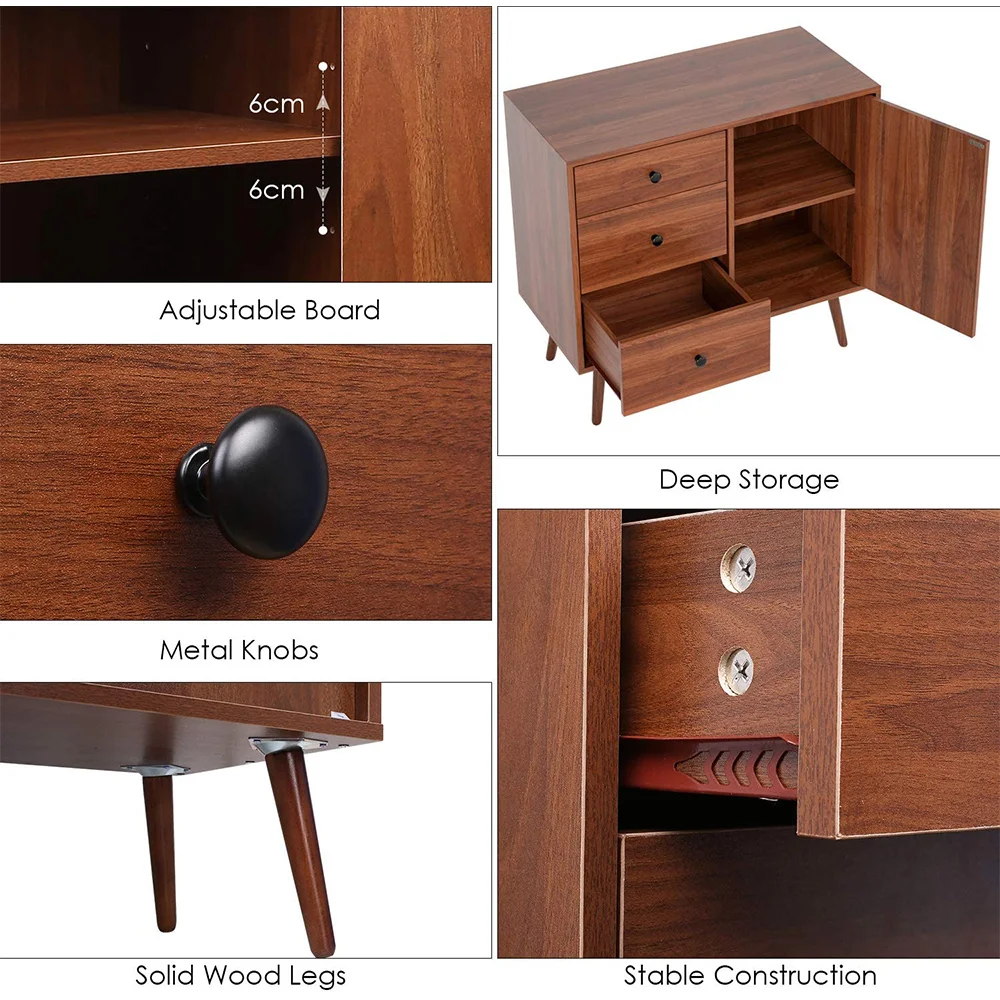 New Modern Design Home Dining Buffet Sideboard Living Room Bedroom PB Melamine Wooden 3 drawer chest