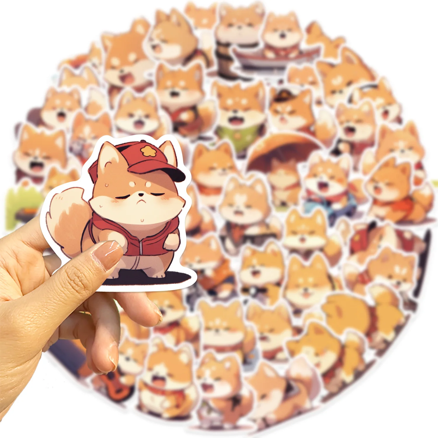 50pcs/pack Cute Cartoon Animal Dog Stickers Waterproof Vinyl Stickers for Mobile Phone  Wall for Kids