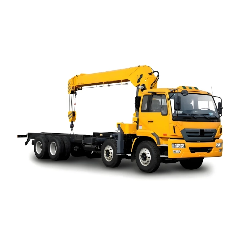 SQS350H electric hydraulic telescopic crane truck 6.3t and four -section  crane mounted mobile crane