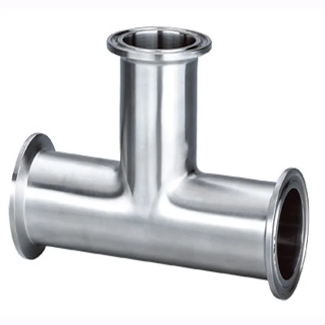 cheap 304 stainless sanitary food grade triclamp tee