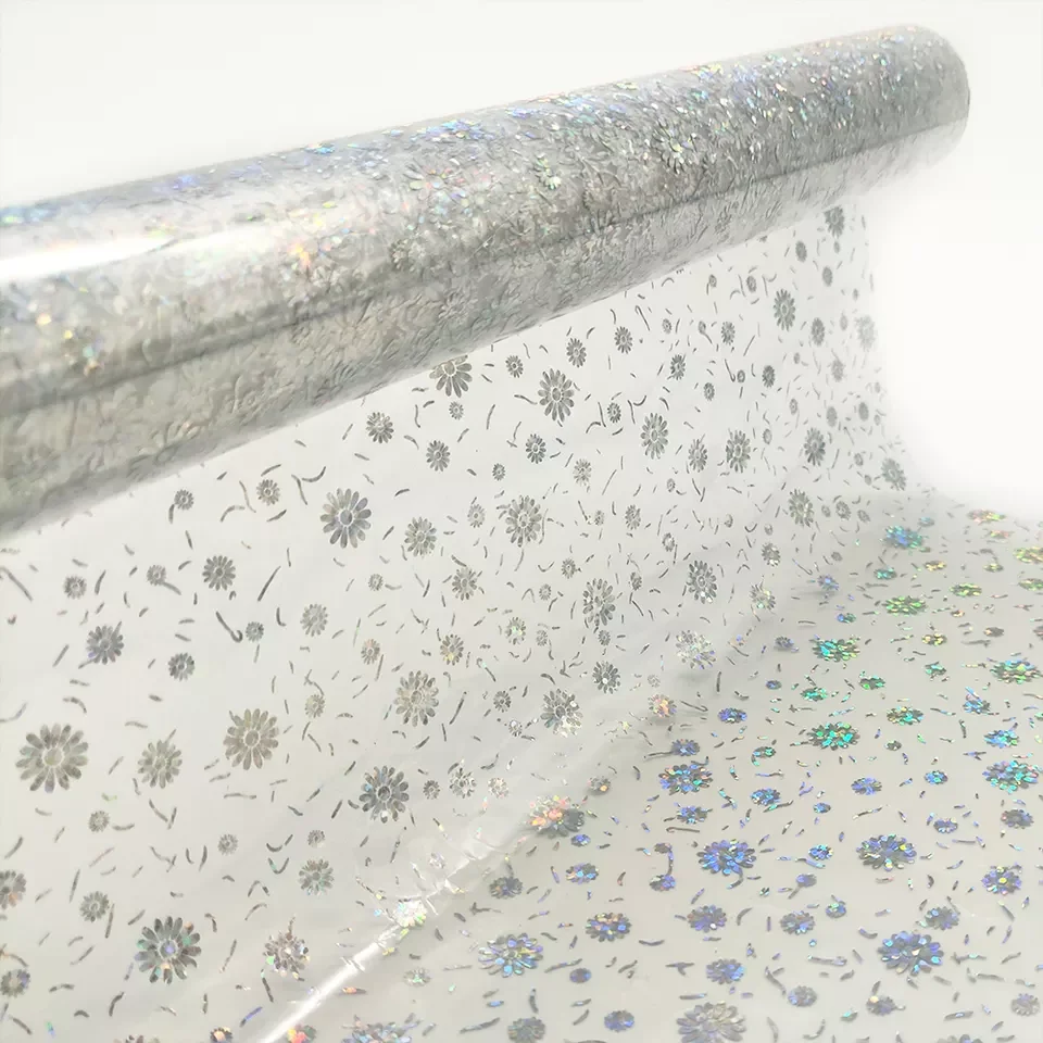 High Quality Small Water drop Pattern Hot stamping foil Hot holographic silver film for leather