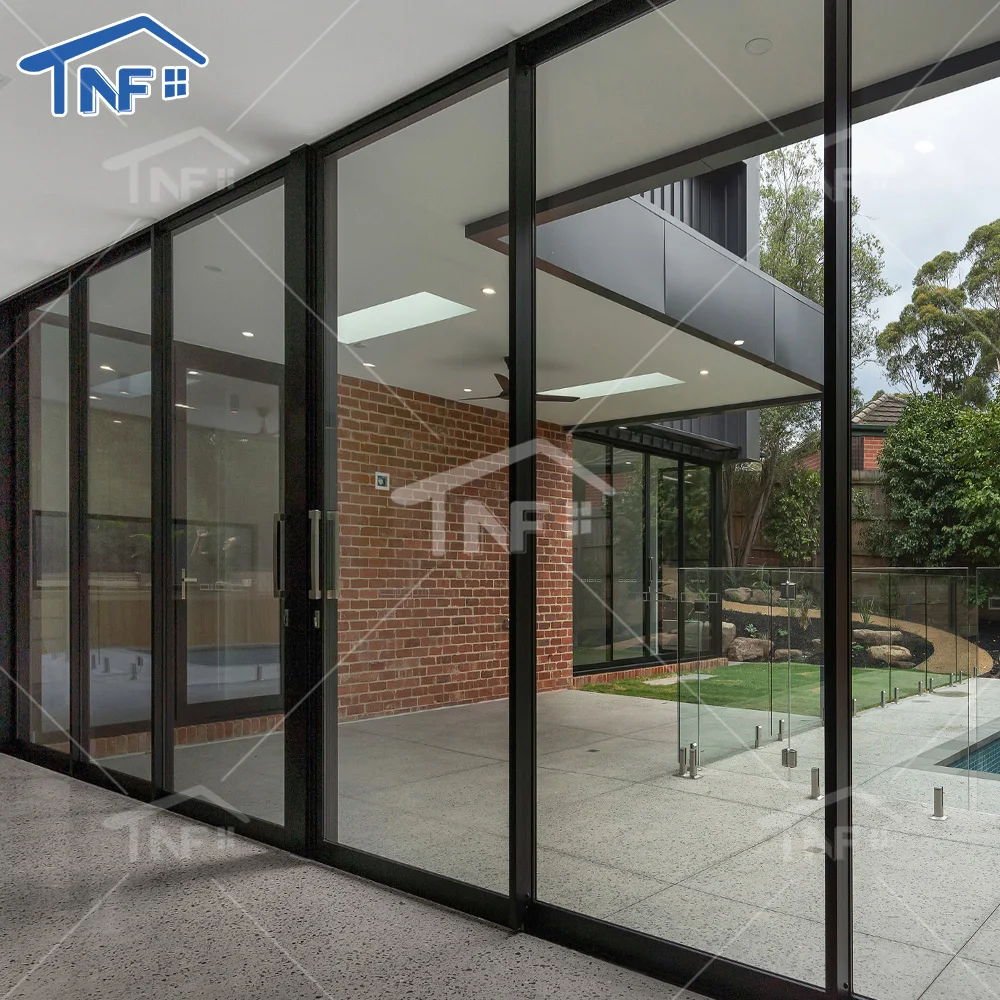 Modern design exterior patio aluminum interior aluminium alloy pocket slide doors metal patio glass door sliding exteri