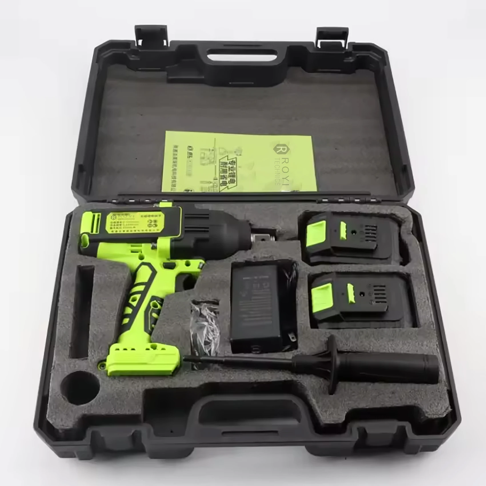 High hardness and corrosion resistant 3/4 high strength tungsten steel shaft two electric and one charging wrench set