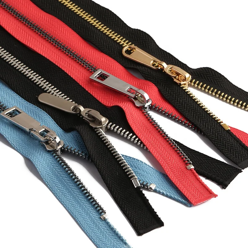 Custom High Quality #8 Swiss Teeth Brass Zipper Metal European Teeth 5# Riri Metal Zipper