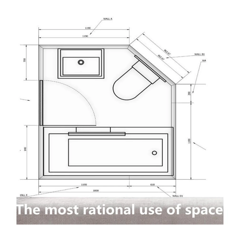 better insulation prefab bathroom unit with toilet mobile room made of honeycomb sandwich panel