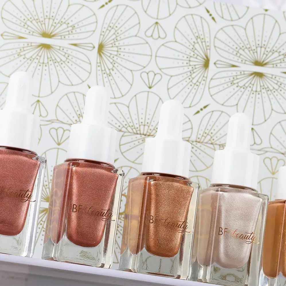 High Pigment Duo Chrome Vegan Custom OEM Liquid Blush Highlighter Oil Private Label White Body Liquid Highlighter