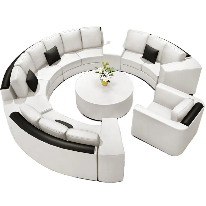 Modern Round Sofa Set 321 Seat Leisure Simple Design Small Apartment Living Room Minimalist  Sofa
