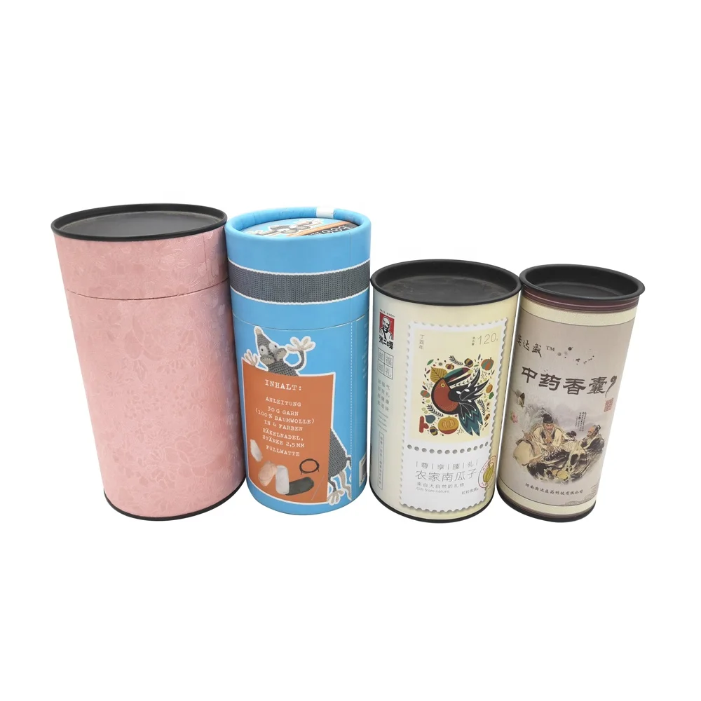 Round Gift Packaging Cardboard box,Cylindrical Shape Paper Tea Box