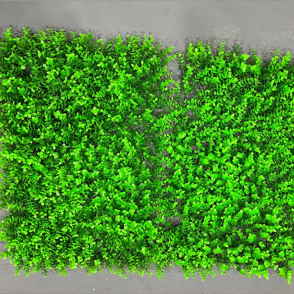 Wholesale Artificial Green eucalyptus grass Plant Wall Garden Backyard Decor Grass Flower Milan Plant Wall