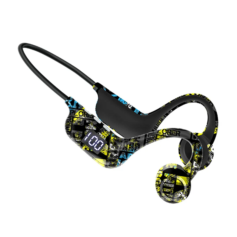 \AKZ-G9 Tuya Bone Conduction Wireless Bluetooth Headset Card Plug-in Digital Display Ear-hook Wireless Headset