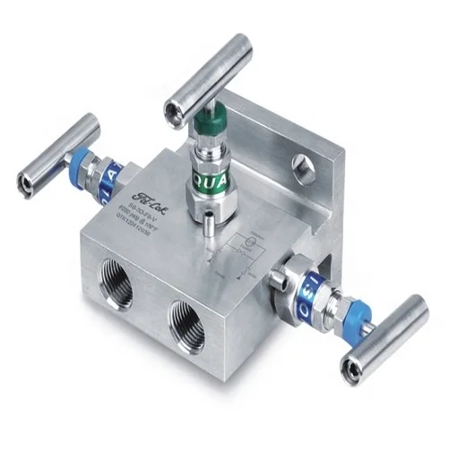 Instrument 3-Valve  Manifolds Stainless Steel Swagelok Same Type High Quality 6000PSI