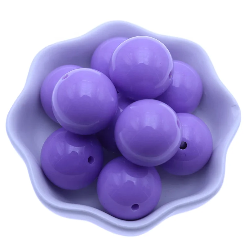 Оптовая продажа с завода, 8 мм, 20 мм, светло-голубой цвет, жевательная резинка, крупные дешевые модные круглые пластиковые бусины