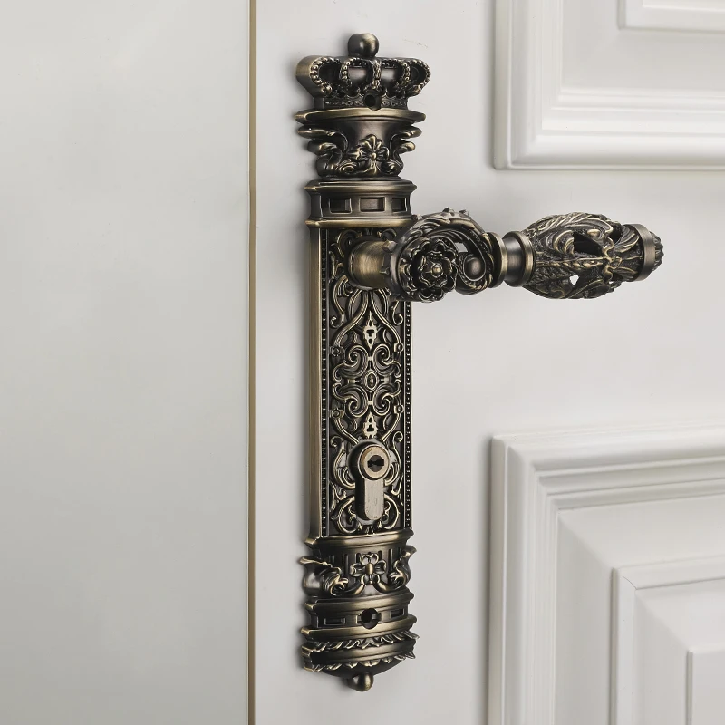 [Zinc Alloy]Good quality silent style lock handle for interior door