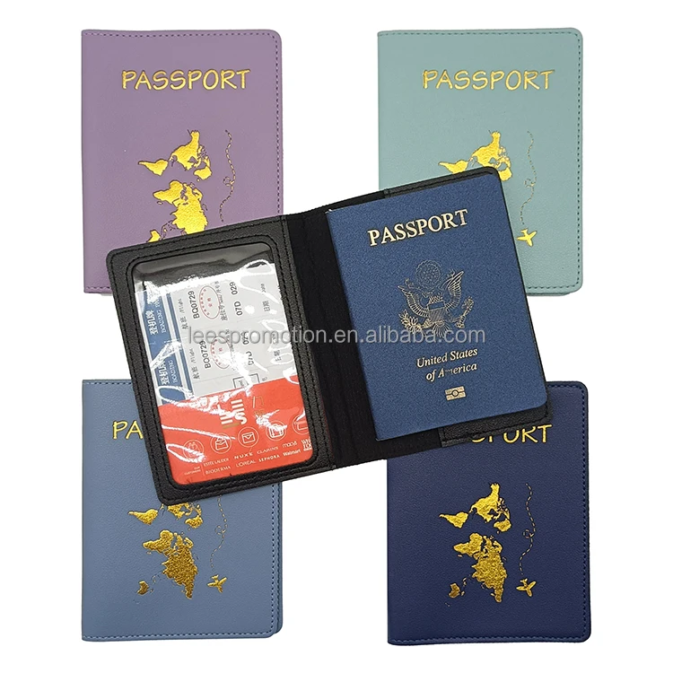 Stock Ready To Ship Leather Passport Case For Travel Passport Case Holder Document Organizer Case For Family