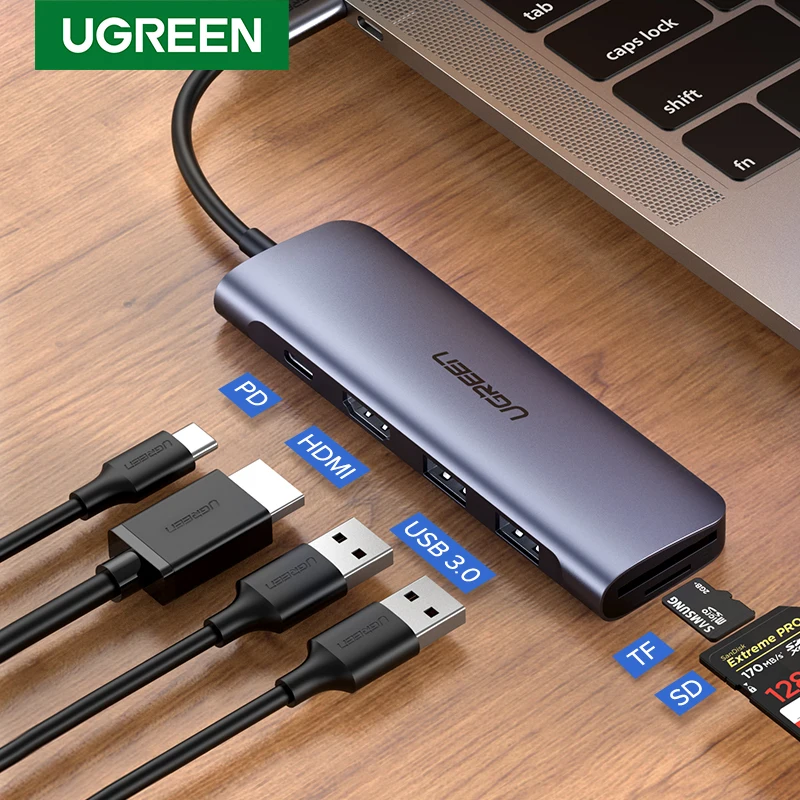  Wholesale USB C HUB Type to Multi 3.0 4K HDR UHD Adapter Dock for MacBook Pro Huawei Mate 30 100W PD Splitter