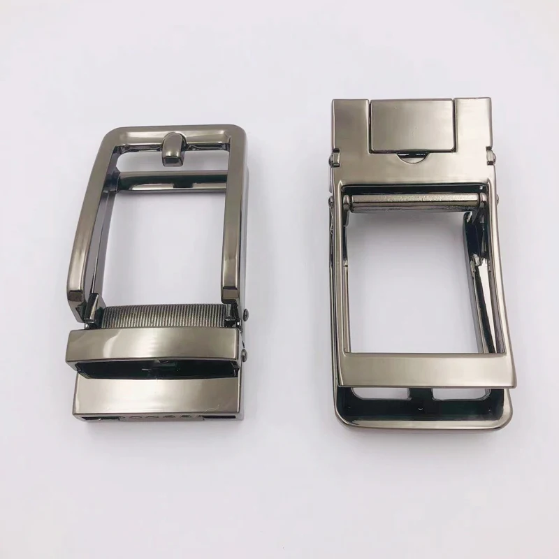 Wholesale Fashion Belt Accessories 35mm Metal Alloy Men Ratchet Automatic Clasp Clamp Belt Buckle For Genuine Leather Belt