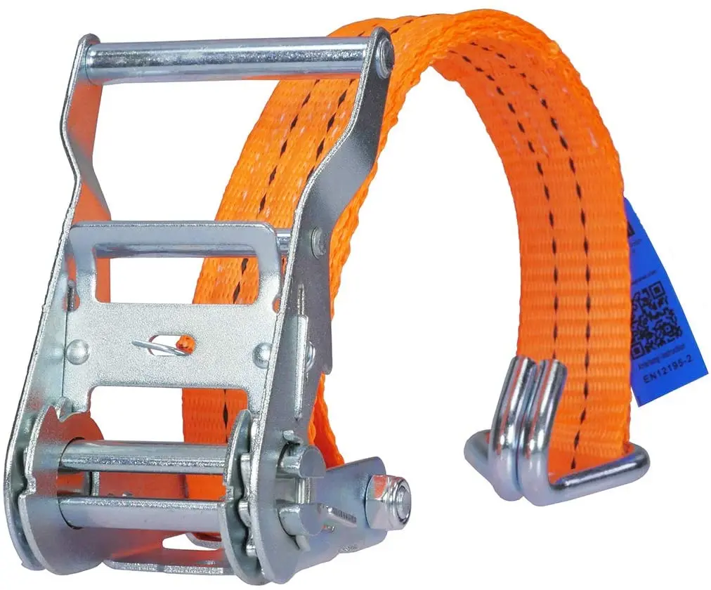 
Ratchet tie down strap with J hook 