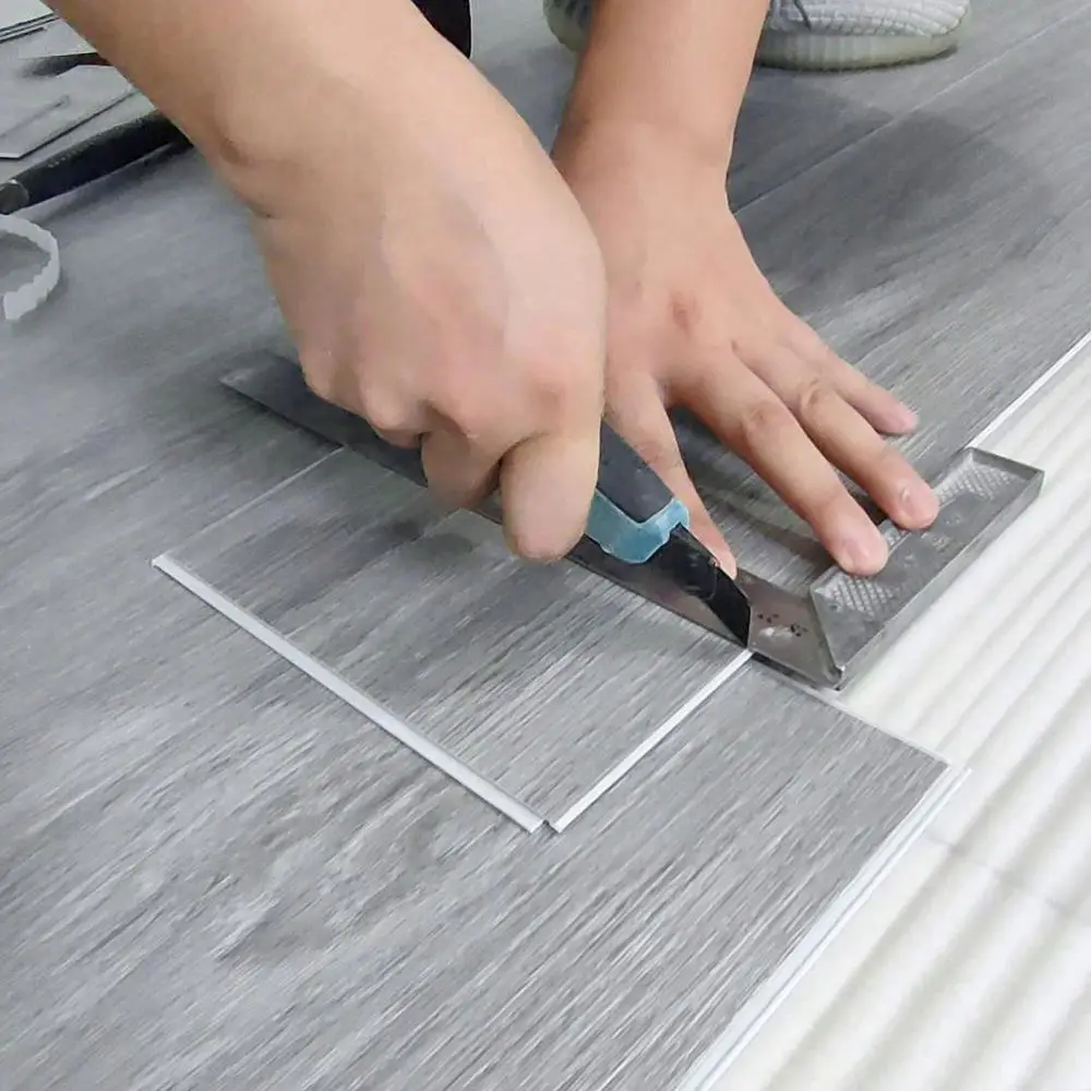 Low Price Pvc Flooring Vinyl Plastic Dark Red Wood Grain Spc Flooring