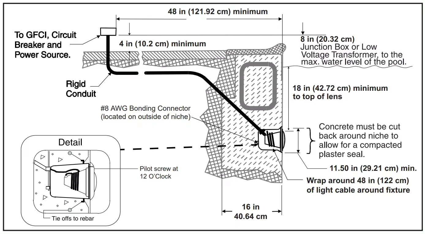 Refined Factory Led Pool Light Replacement for Pentair Intellbrite 5G Pool Light Stainless Steel for 10 Inch Large Wet Niches