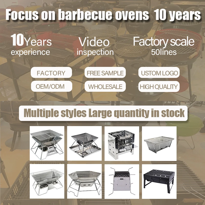 DYSC wholesale Hot selling Folding Tabletop Portable Barbecue grills bbq with Lid