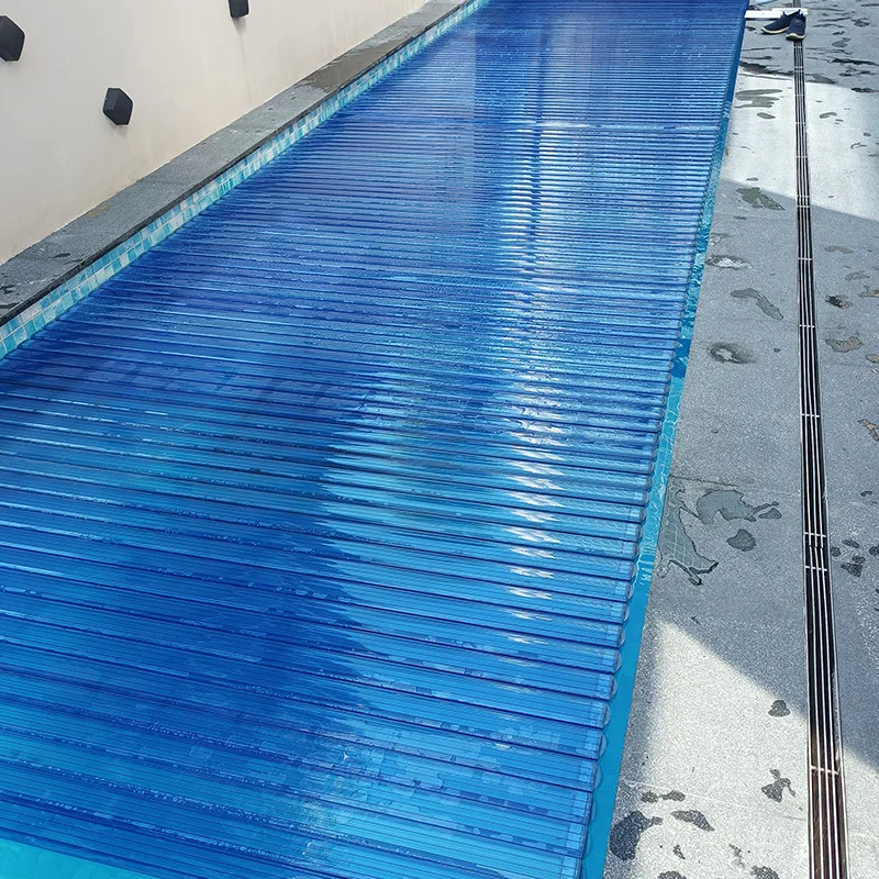 Latest commercial pool cover automatic safety pc swimming pool cover