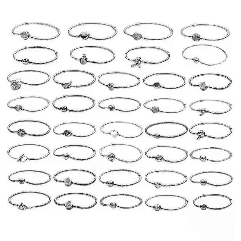 Armbanden Dames Gioielli In Argento 925 Jewelry Manufacturer Oem Bracelets Women 925 Silver Pan Dora Bangles For Men And Women