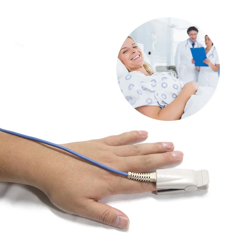 Reusable 9 pin Oximax Nellcor Pulse Oximetry Adult Soft Tip SpO2 Sensor Probe