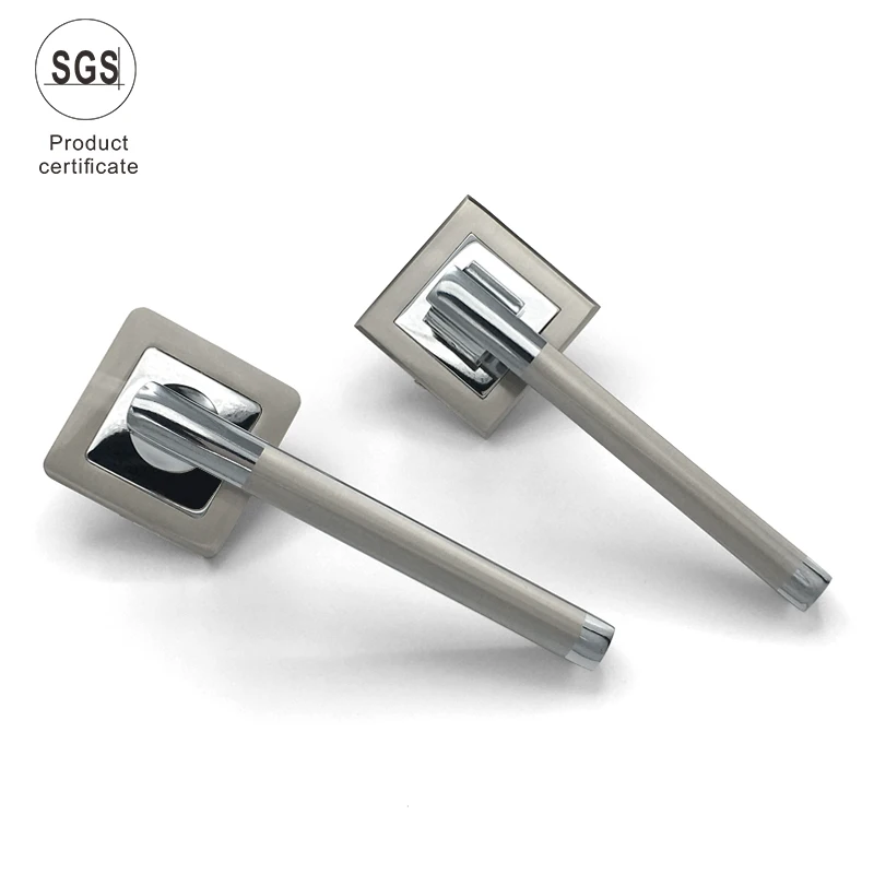 Современные золотые алюминиевые внутренние дверные ручки в черном квадратном стиле