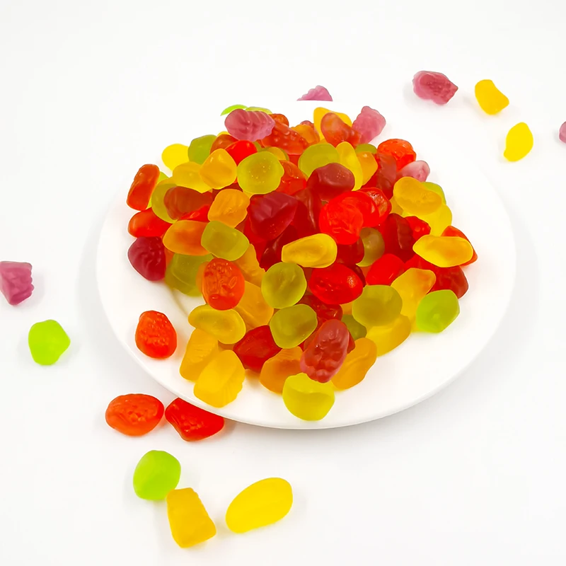 Gummy candy wholesale custom fruit shaped gummy soft candy sweets sour jelly candy