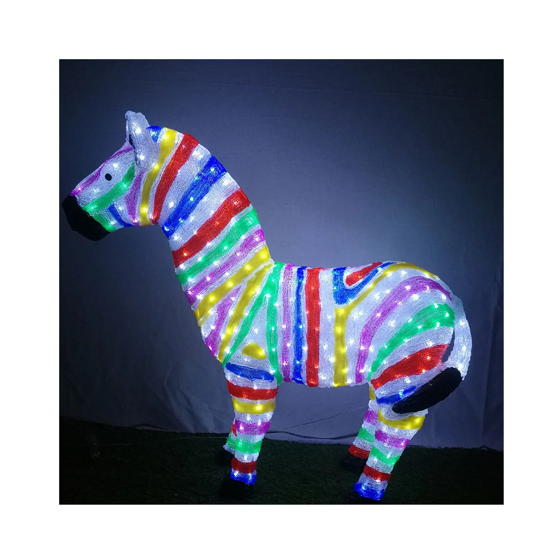 H97CM 400L Color Acrylic Zebra Christmas and New Year Outdoor Decoration Light