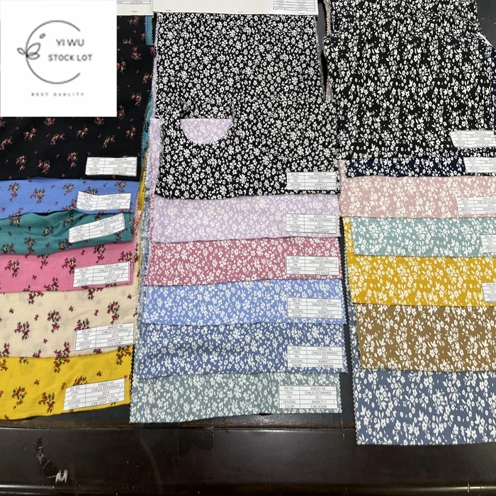 Good selling high quality rayon & viscose & modal floral fabric for garment in stock lot.