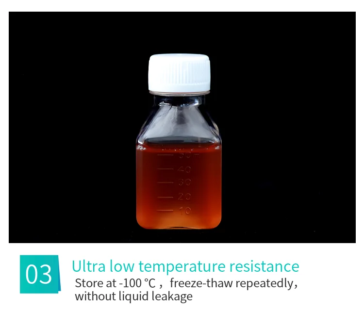 Food Grade Plastic Cell Culture products Transparent plastic bottle Leakproof for cell culture