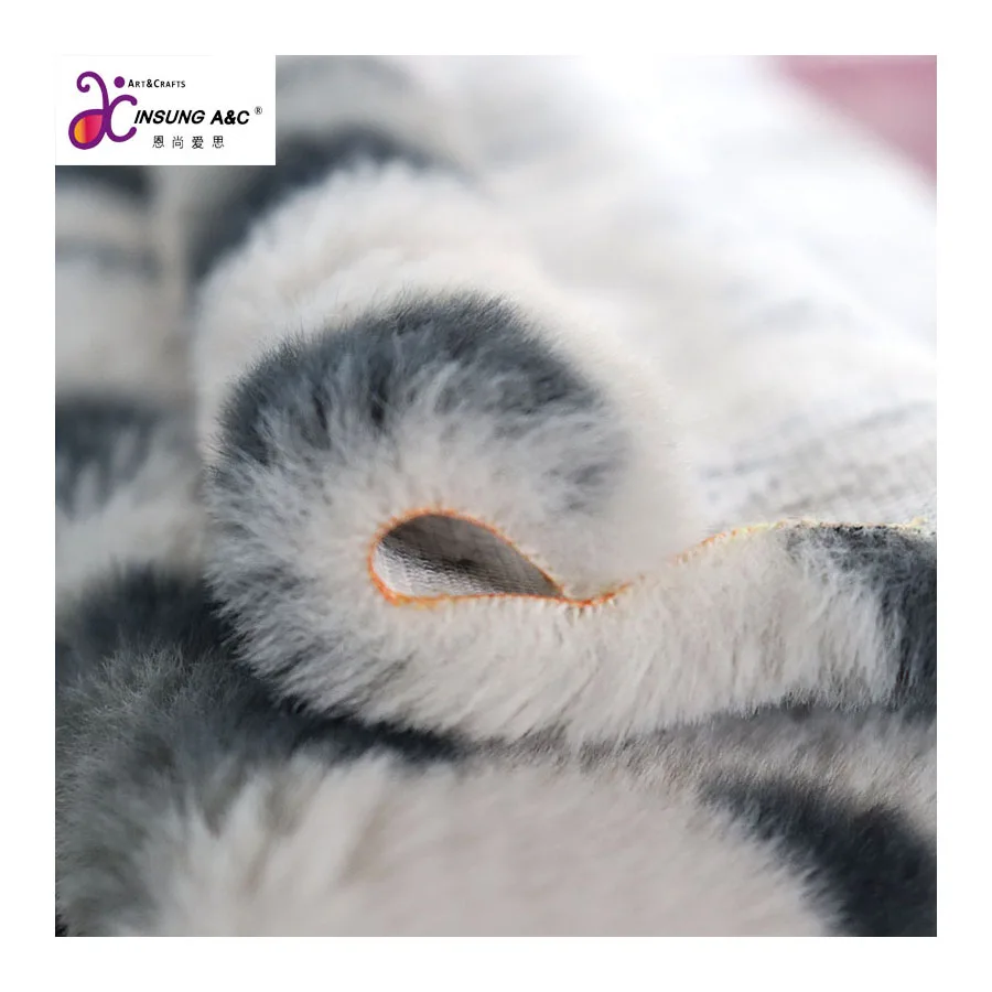 Wholesale High Quality Faux Rabbit Fur Fabric for Garments Clothing Printed Soft Faux Rabbit Fur Fabric