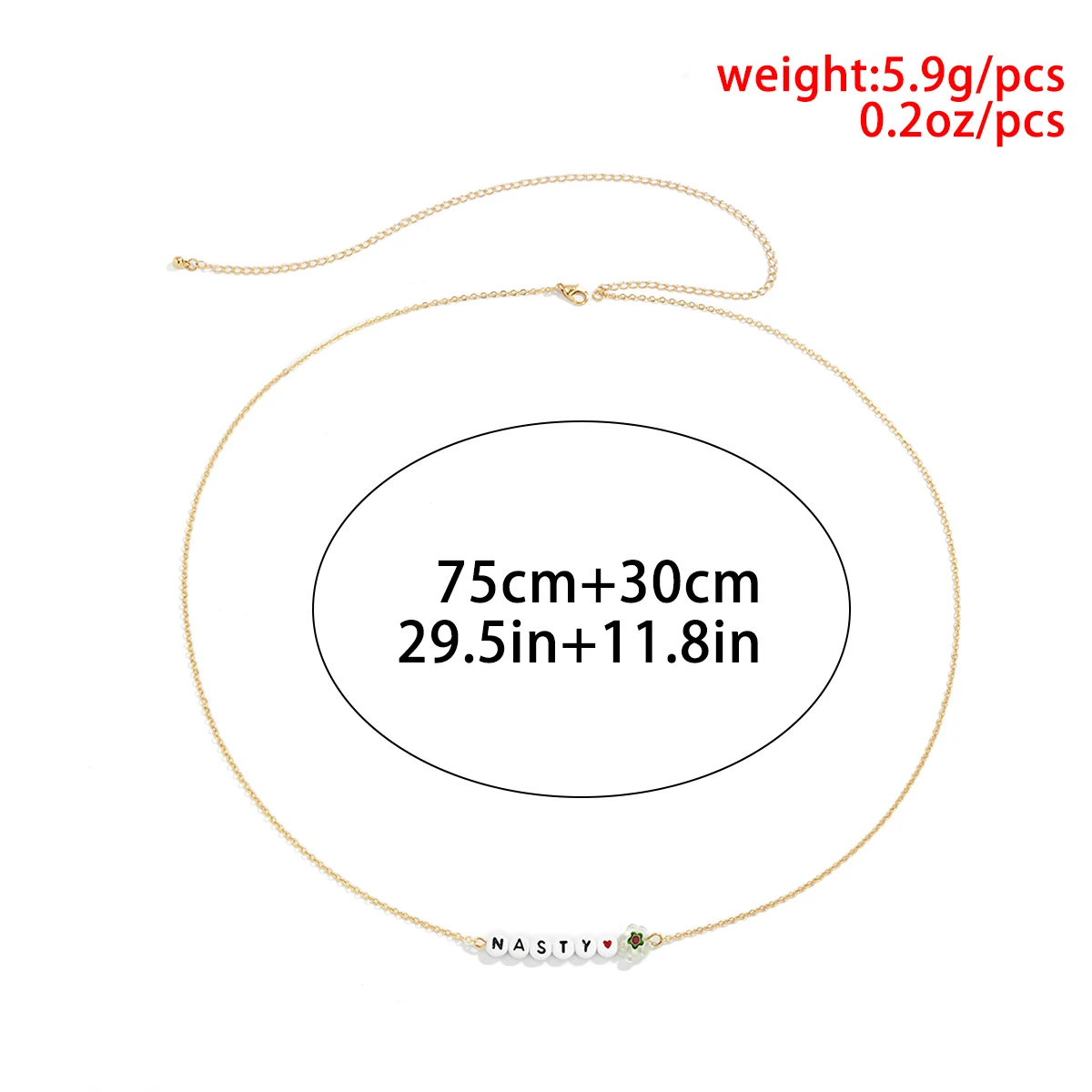  SHIXIN Delicate Acrylic Letter Waist Chain Flower Heart Belly Colorful Glass Body Jewelry for
