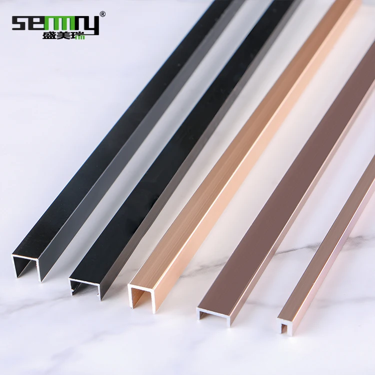 Contemporary floor tile molding trim tile Hot Sale Multiple Shapes Aluminum Tile Edge Trim Corner Strip Profile