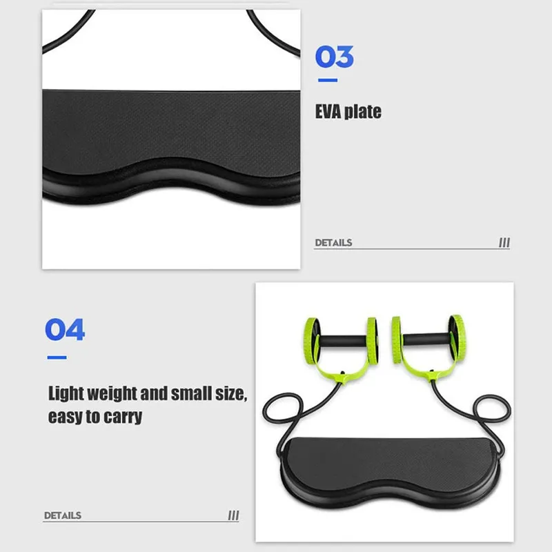 Household abdominal health equipment double wheel abdominal health wheel tension rope abdominal health wheel